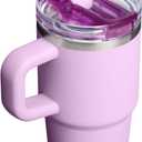 STANLEY Quencher ProTour Flip Straw Tumbler with Leakproof Lid 20 oz | Built-In Straw & Handle | Cupholder Compatible for Travel | Insulated Stainless Steel Cup | BPA-Free | Soft Orchid