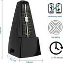 Ueteto Mechanical Metronome Black/Loud Sound Piano Drum Violin Guitar