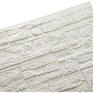 3D Brick Pattern Wall Panels Stickers PE Foam Self-Adhesive Wallpaper DIY Waterproof Modern Style for Living Room Bedroom Kitchen Background Wall Decoration (24PCS, White)