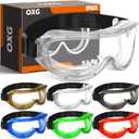 OXG Protective Safety Goggles Anti-Fog, Adjustable Chemical Splash Eye Protection Science Lab Goggles for Women Men (Multicolor)
