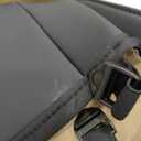 EKR Silverado Seat Covers Custom Fit for (Crew Cab) 2019-2026 Chevrolet Silverado 1500/1500 Limited/HD 2500/3500, Rear Row W/No Armrest,Faux Leather(Black with White Trim)