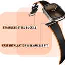 Magnetic Leather Band Compatible with Apple Watch Ultra, SE & Series 10-1 (49mm/46mm/45mm/44mm/42mm/41mm/40mm/38mm), Soft Silicone & Leather Patchwork Strap for Men & Women
