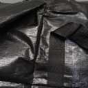 TAILI Extra Large Moving Bags, 4 Pack Black Heavy Duty Totes For Storage with Visible Window, Wrap Around Handles, Storage Bags for Space Saving, Alternative to Moving Boxes