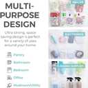 2 x HOME GENIE Over the Door Hanging Shoe Organizer, 24 Breathable Mesh Pockets, Closet Rack Storage Holder, Stay in Place Hooks Hang on Closets, Hanger Holds Up to 40 lbs for Shoes, Accessories, Gray (Pack of 1)