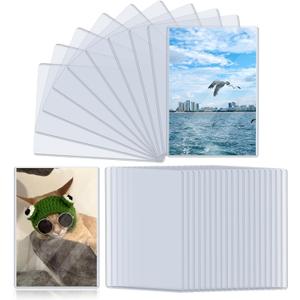 4" x 6" Photo Postcard Protectors, Rigid Hard Print Protectors, Clear Waterproof Protectors, Paper Sleeves Photo Plastic Sleeves Document Holder, Memories and Collectibles Storage (40 Pack)