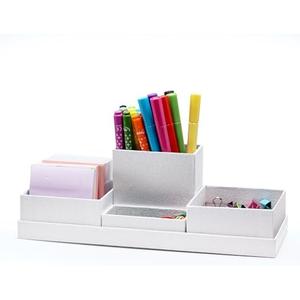 xiepipipaper Desk Organizer,Office Desk Accessories,Paperboard Desktop Organizer with Pen Pencil Holder and Sticky Note Tray,Paperclip Storage, L11.8 White xiepipipaper Desk Organizer,Office Desk Accessories,Paperboard Desktop Organizer with Pen Pencil Holder and Sticky Note Tray,Paperclip Storage, L11.8 White