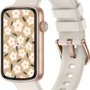 Fitness Watches for Women, LYNN2 Fitness Tracker with Heart Rate Monitor Blood Oxygen/Sleep Tracker Pedometer, Slim Step Tracker Watch for iOS/Android Phones Waterproof (Milky White)