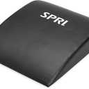 SPRI Ab Mat - Workout Mat Accessory for Abdominal Exercises, Sit-Ups, Crunches, Push-Ups, Core Training, and More - Portable Padded Shaped Mat with Curved Back Support for Toning Abs,Black