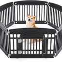 Dog Playpen, Dog Cage,Dog Playpen Adjustable Folding Portable Pet Fence for Small to Medium Dogs Indoor Outdoor Use, 6-Panel, Black