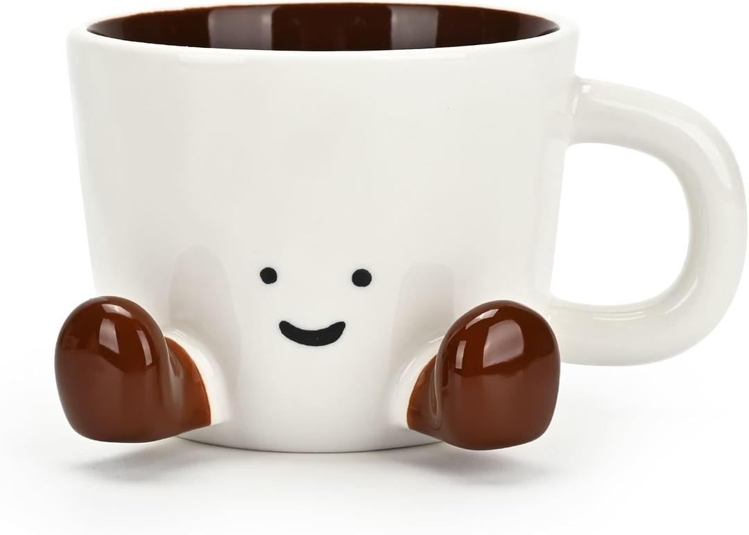 Coffee Mugs,Cute funny Mug For Women, 12.8oz/380ml Unique Ceramic Coffee Tea Cups, Office Mug Gift (chocolate)