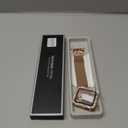 Magnetic Band for Women Compatible with Apple Watch Band 38mm 40mm 41mm 42mm 44mm 45mm 46mm Milanese Stainless Steel Loop with Bling Protective Case, Dressy Metal Strap Replacement iWatch Band (Rose Gold)