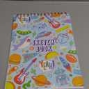 OOLY Sketch and Show Standing Sketchbook, 45 Large 10.5 x 8 Perforated Pages, 120 GSM/ 32lb Perfect for Markers and Colored Pencils - Awesome Doodles