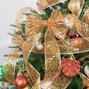 MEEDEE Orange Glitter Wire Mesh Ribbon with Sparkle Halloween Ribbons Wired 2.5 Inch Wired Ribbons Burnt Orange Ribbon for Christmas Tree Decoration, Wreath Bow Making (25 Yards)