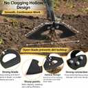 Garden Hoe Weeding Tool - Sharp Hollow Blade,58" Adjustable Long Handle, Heavy Duty Weed Hoes for Gardening,Push Pull Dutch Scraper for Garden Bed, Yard,Lawn Weeder Removal