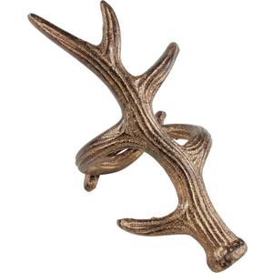 SARO LIFESTYLE Antler Napkin Rings (Set of 4) (Bronze)