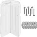 Dock Bumpers Dock Corner Bumper Fender Marine Boat Dock Bumpers for Edge Corner,Inflatable Dock Protection,Soft UV-Resistant Marine-Grade Vinyl,Stainless Steel Mounting Hardware Included,8"x16"