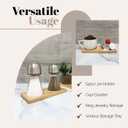 2 x Tray for Salt and Pepper, Beech Wood Salt & Pepper Mill Tray, Wooden Salt Pepper Grinder Holder and Rest, Salt & Pepper Mill Set Accessories, Best Trays for Mills Shakers Storage, Square Corners