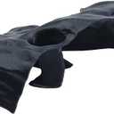 Saim Aquarium Cave Decor – 3D Printed Fish Hideout Tunnel for Betta, Guppy & Corydora Catfish – Natural Curved Shrimp Hideout with MultiHole Design Fish Tank Underground Corner Cave (Black, Medium)