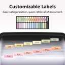 Sooez 13 Pocket Accordion File Organizer, Zipper Expanding File Folder Organizer, Reinforced Plastic Accordion Folder, A4 Letter Size, Portable Folders for Documents, Green