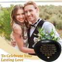 Happy Anniversary Rock Gifts for Men & Women - Decorative Rock with Heartfelt Message, Anniversary Wedding Gift for Husband Wife Him Her Couple,Romantic Keepsake,Engraved Natural River Stone Accessory