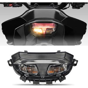 Integrated LED Tail Light Motorcycle Replacement for MT-09/MT-09 SP 2024-2025, Turn Signal Brake Light Rear Lamp, Plug & Play Smoked Lens Motorcycle Taillight MT09 Accessories