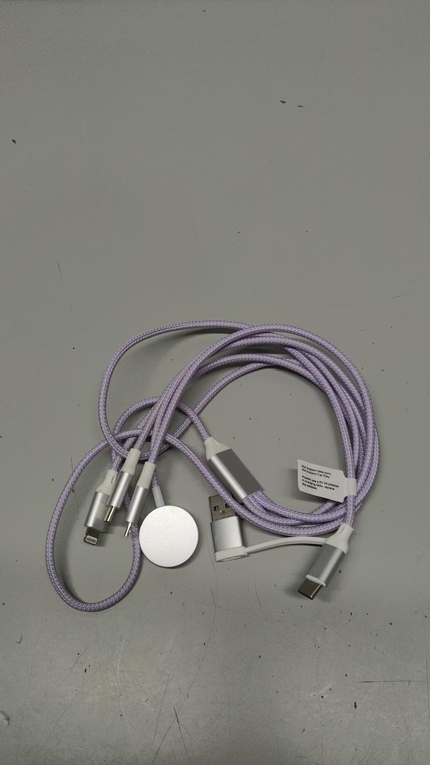 Travel Essentials,Multi Charging Cable for Apple Watch Charger/iPhone Charger/Samsung Charger,Type C Cable Cord for iWatch Ultra/102/iPhone 1711/Samsung S25S20,Android Phone,airPods[1.2M]Purple