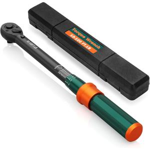 3/8-Inch Drive Click Torque Wrench, 10-100 Ft.Lb, 72-Tooth Dual-Direction Adjustable Torque Wrench, 3% High Precision for Bicycle, Motorcycle, Car Maintenance