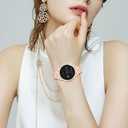 SUPOIX Band with Case Compatible for Samsung Galaxy Watch 8/7/6 40mm 44mm, 20mm Women Bling Replacement Strap & PC Protective Bumper Face Cover for Galaxy Watch 8/7/6 (Size Optional) (Rose Gold)