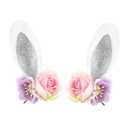 Easter Velvet Bow Hair Clips for Baby Girls Alligator Bow Clip Easter Bunny Ears Flower Clips Hairpin Easter Hair Accessories for Infant Toddler White
