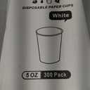 SIUQ 300 Pack 5 oz Paper Cups, White Disposable Paper Cups, Small Bathroom Mouthwash Cups, Hot/Cold Drinking Cup for Bathroom, Home, Party, Office, Picnic, Travel