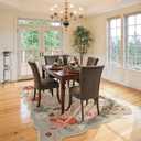 Lahome Floral Washable Rugs for Living Room, 5x7 Area Rugs Soft Non-Slip Stain Resistant Boho Low-Pile Throw Large Carpet for Bedroom Dining Room Office Flore, Brown