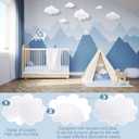 8 Pcs Classroom 3D Cloud Decoration Hanging for Ceiling Party Decoration Artificial Cloud Ornament Hanging Ceiling Wall Decor for Birthday Wedding Baby Shower Nursery Children Room (Delicate,White)