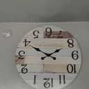 Wall Clock Battery Operated 16 Inch Silent Non-Ticking Coastal Country Style Decorative for Living Room, Kitchen, Home,Bathroom, Bedroom, Laundry Room (Multicolor)
