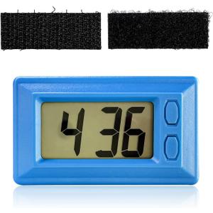 Digital Dashboard Clock, Portable Automotive Electronic With Clear LCD Display, Mini Calendar for Car Truck Home Desk Office, Accessories (Blue)