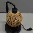 Candle Warmer Lamp with Timer Dimmable, Natural Weaving Boho Electric Candle Lamp, Wax Warmer Lamp for Mothers Day Gifts for Mom, House Warming Gifts New Home Decor