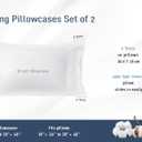 Pillow Cases, King Size Cotton Percale Weave Pillowcases, Pre-Shrunk Breathable and Hypoallergenic Pillowcases, Set of 2 (2 Piece King 20 Inch x 40 Inch, White)