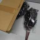 AGIRL 12 Bundles Black Artificial Flowers for Outdoor,No Fade Fake Plastic Flowers Faux Plants for Halloween Decor,Hanging Planters Decoration Indoor Outside Garden Porch Window Box Home Party