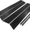 X AUTOHAUX 6pcs Door Window Pillar Post Protector Cover Trim for Honda Civic 8 2006-2011 Black