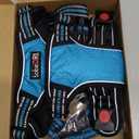 No Pull Dog Harness Adjustable Reflective Oxford Easy Control Medium Large Dog Harness with A Free Heavy Duty 5ft Dog Leash