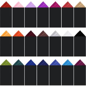 Xuhal 21 Pcs Pre Folded Triangles Pocket Square Suit Masculine Polyester Pocket Square Handkerchief on Card for Men, 21 Colors