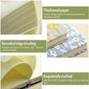 A5 Lined Fabric Notebook  200 Pages, 120GSM, Embossed Cover, Thick Daolin Paper, No Ink Bleed (tulip)