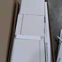 Linon Harris White Solid Pine Backless Nook with Interior Storage