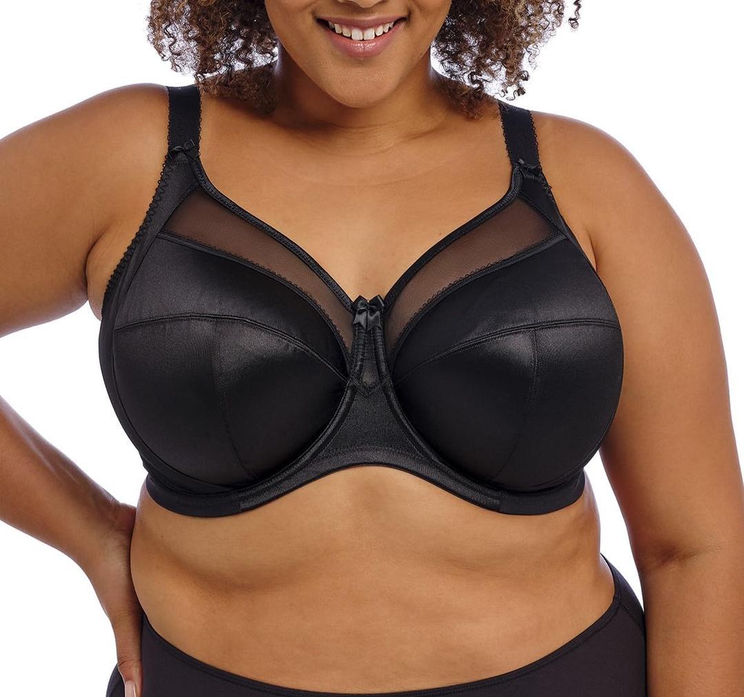 Goddess Women's Plus Size Keira Underwire Banded Bra (Black) 40N
