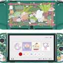 GeekShare Protective Case Slim Cover Case Compatible with Switch OLED and Joystick - Shock-Absorption and Anti-Scratch Skin Case for OLED Switch - Bunny Garden