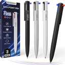 STAGEEK 3 PCS Multicolor Pens, 3-in-1 Colored Multi Colored Pen, 1.0mm Quick Dry Ballpoint Pens, Smooth Writing Colorful Retractable Pens for Office, School Supplies, Nursing Notes & Taking, Writing
