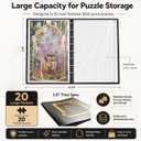 Removable Puzzle Binder, 28.3" x 20.5" Puzzle Book Holder for Puzzles for Adults Foldable 500-1000 Piece Jigsaw Puzzle Storage Folder Portfolio Holds 20 Puzzles, Puzzle Saver.