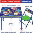 Paw Patrol Table & Chair Set for Toddlers 24-48M, Includes 1 Table & 1 Chair - Sturdy Metal Construction, Table: 20" L x 20" W x 16.4" H, Chair: 12" L x 11.6" W x 17.7" H - Weight Limit: 70 lbs