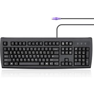 Perixx Periboard-107 Wired PS2 Full Size Keyboard, US English Layout