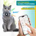 Cat Tracker, GPS Tracker Compatible with Apple Find My App(Only iOS),Cat Tracker Collar with Bell and Safety Elastic Buckle,No Monthly Fee,Territory & Location History,Black