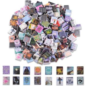 300 Pcs Mini Books Sets, Miniature Book Model for Anxiety Bookshelf, 1:12 Mini Dollhouse Accessories for DIY Creative Decorations